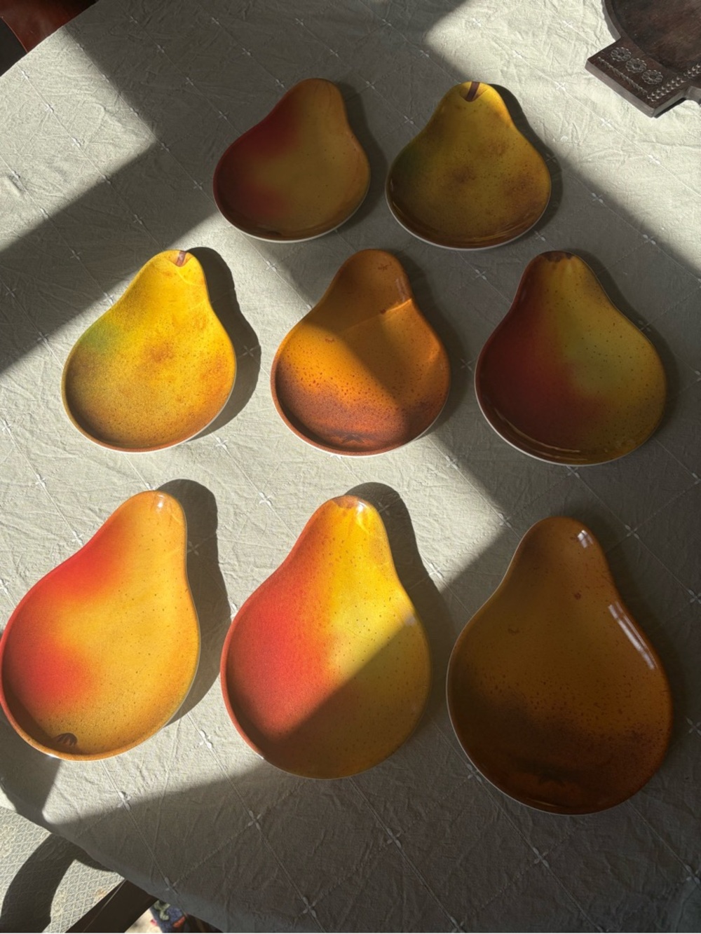 Eight John Derian NWOT Pear-Shaped Plates